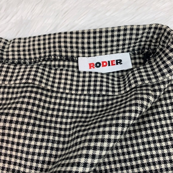 Rodier Women check plaid wool blend pencil skirt high waisted - Picture 10 of 10